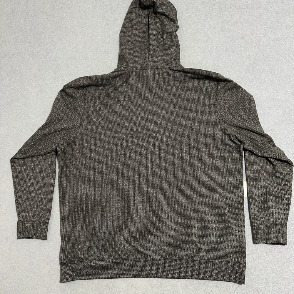 Rhoback Performance Hoodie Pullover Gray Herringb… - image 2